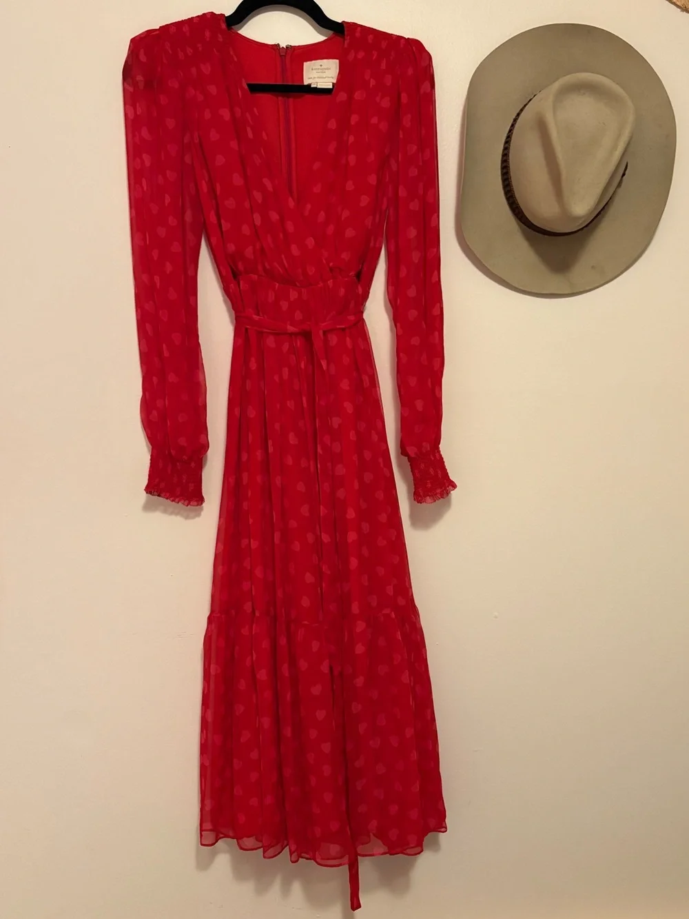 Heartbeat Silk Midi Dress by Kate Spade New York - Picture 2 of 6